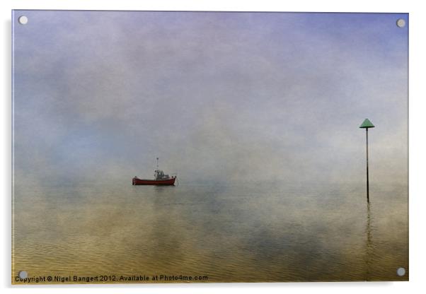 Boat at Anchor Acrylic by Nigel Bangert