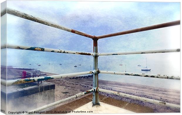 Seafront Railings Canvas Print by Nigel Bangert