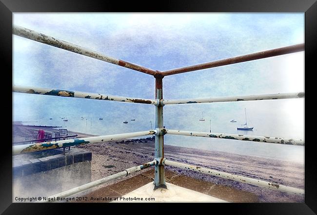 Seafront Railings Framed Print by Nigel Bangert