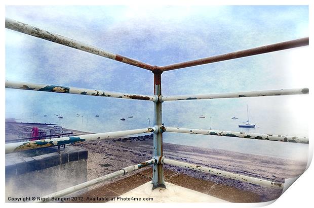 Seafront Railings Print by Nigel Bangert
