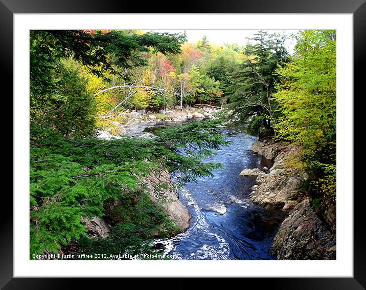 Mountain River Pass Framed Mounted Print by justin rafftree
