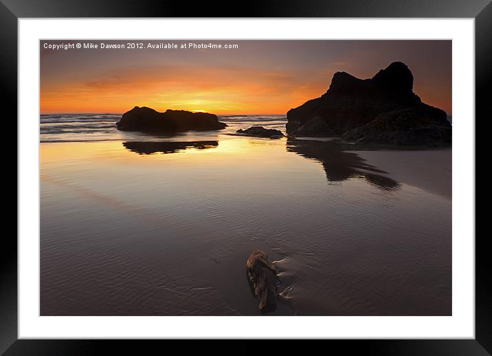 Left by the Tides Framed Mounted Print by Mike Dawson