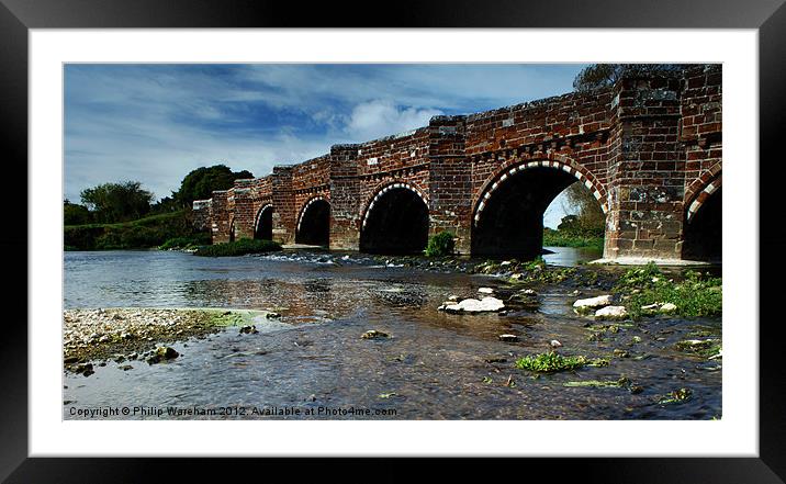 Bridge across the River Stour Framed Mounted Print by Phil Wareham