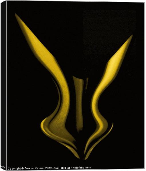 Mysterious Vase Gold Canvas Print by Ferenc Kalmar