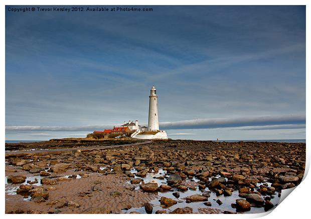 The Lighthouse Print by Trevor Kersley RIP
