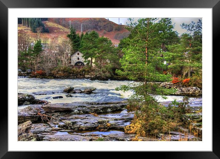 Dochard Falls Framed Mounted Print by Tom Gomez