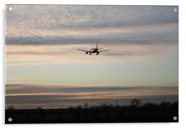 Aeroplane Landing Acrylic by Jonathan Kelly