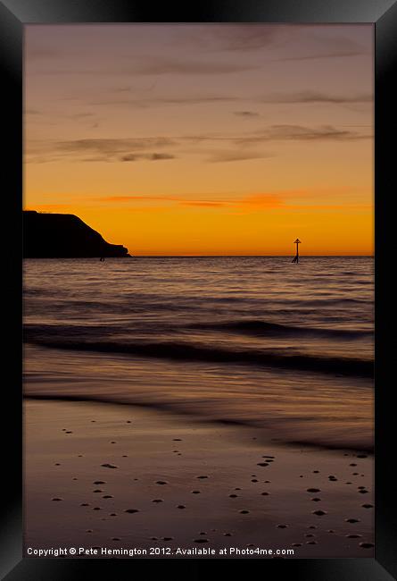 Sunrise Towards Orcombe Point - Exmouth Framed Print by Pete Hemington