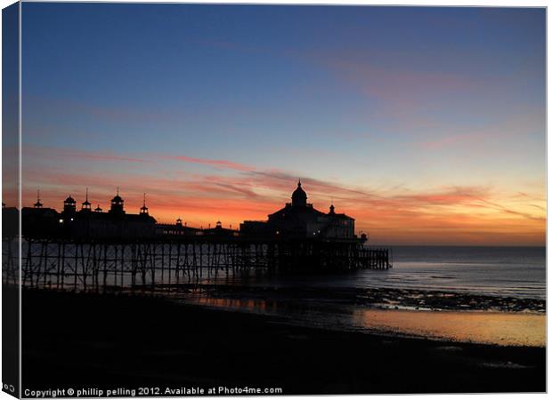 Eastbourne pier winter sunrise Canvas Print by camera man