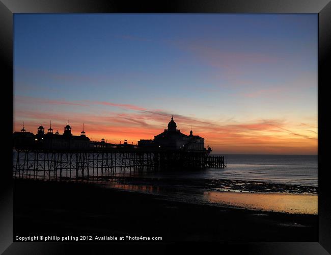 Eastbourne pier winter sunrise Framed Print by camera man