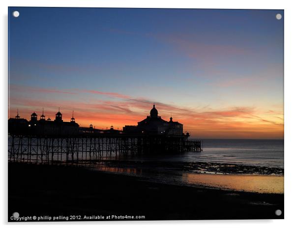 Eastbourne pier winter sunrise Acrylic by camera man