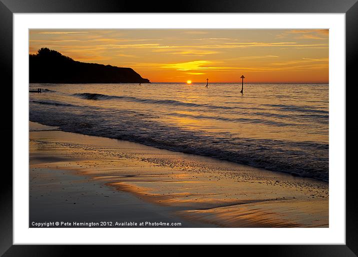 Sunrise Towards Orcombe Point - Exmouth Framed Mounted Print by Pete Hemington