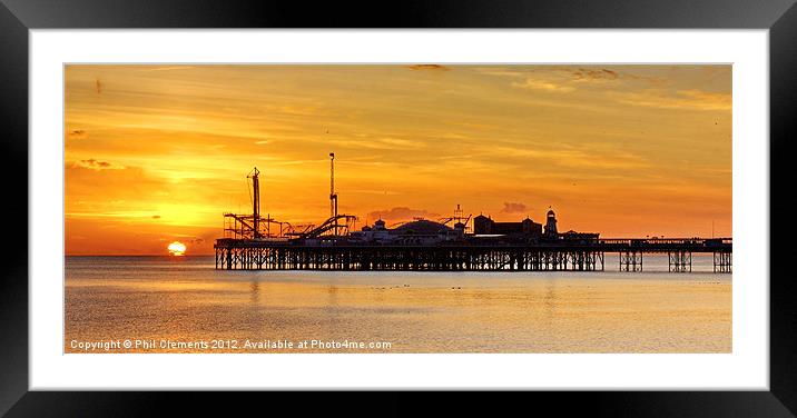 Brighton Sunset Framed Mounted Print by Phil Clements