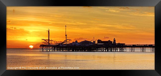 Brighton Sunset Framed Print by Phil Clements