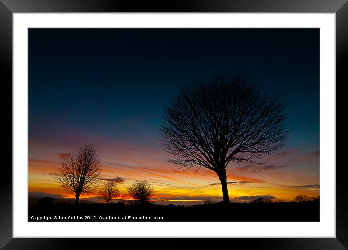 Sunset Colours Framed Mounted Print by Ian Collins