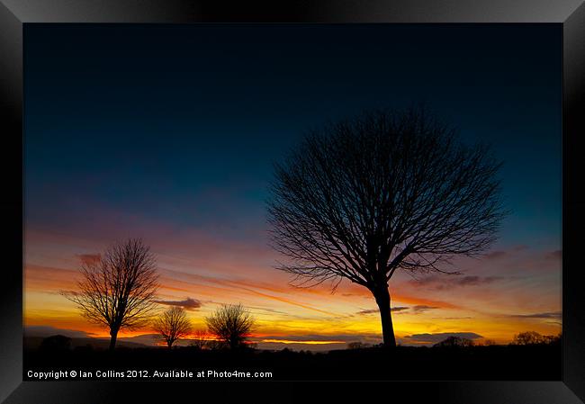 Sunset Colours Framed Print by Ian Collins
