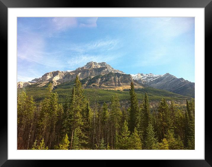 Canadian Mountain Range Framed Mounted Print by Peter Raby