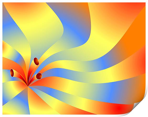 Abstract Flower Print by Lidiya Drabchuk