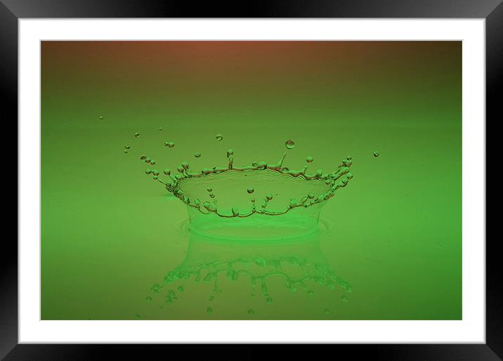 Macro Water Splash Framed Mounted Print by Scott Simpson