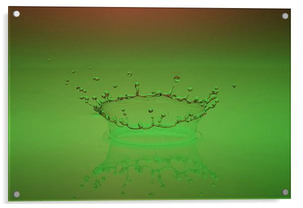 Macro Water Splash Acrylic by Scott Simpson
