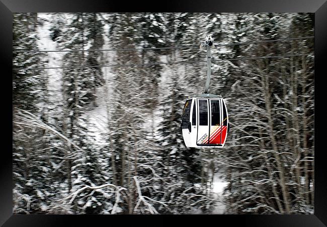 Swiss Alps Cable Car Framed Print by Scott Simpson