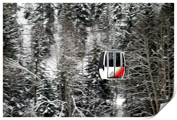 Swiss Alps Cable Car Print by Scott Simpson