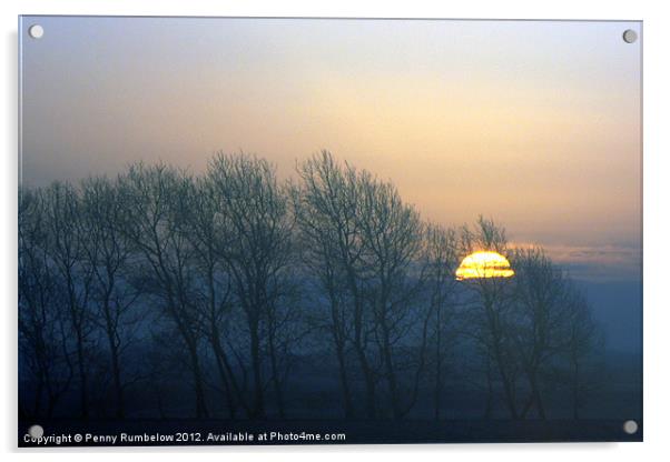 sunrise across the fens Acrylic by Elouera Photography