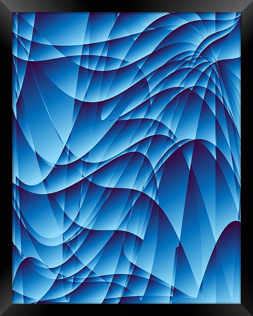 Abstract Ocean Waves Framed Print by Lidiya Drabchuk