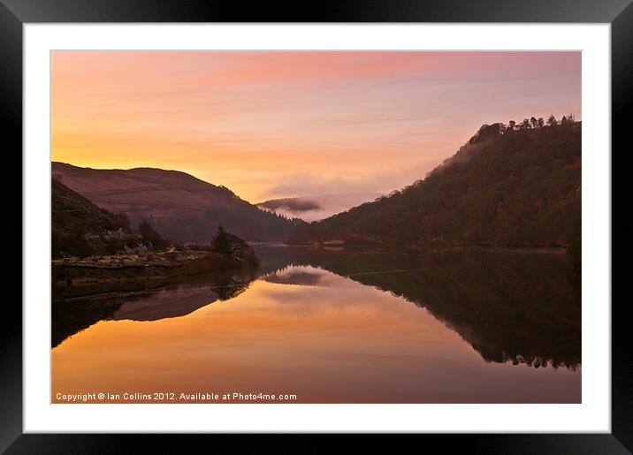 Elan Valley Sunrise Framed Mounted Print by Ian Collins