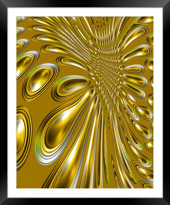Abstract 3d Metallic Shapes Framed Mounted Print by Lidiya Drabchuk