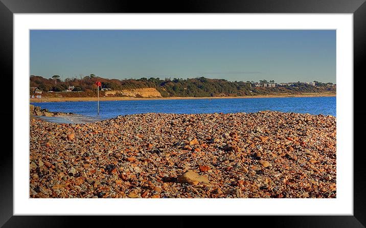 The Shingle And Beyond Framed Mounted Print by Louise Godwin