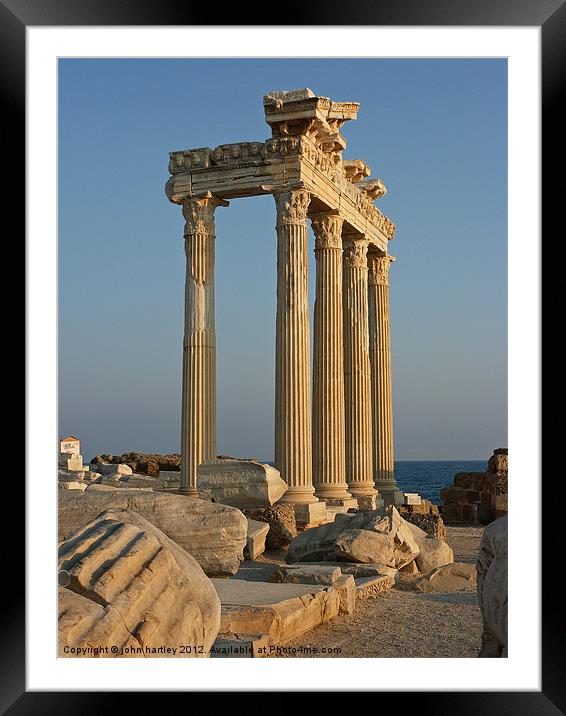 Temple of Apollo Side Turkey Framed Mounted Print by john hartley