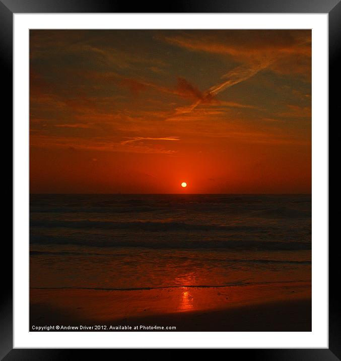 sunrise at the sands Framed Mounted Print by Andrew Driver