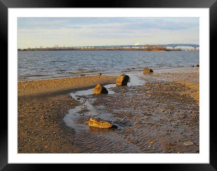 stepping stones Framed Mounted Print by Bridget M