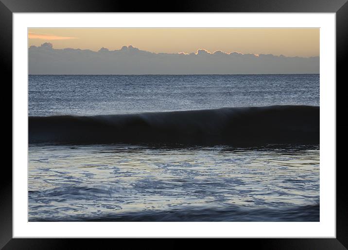 Waves crashing at dawn Framed Mounted Print by Ian Middleton