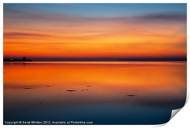 Dawns glow over the Tay Print by Derek Whitton