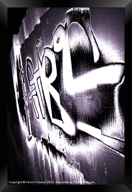 Graffiti on fence Framed Print by Kelvin Futcher 2D Photography