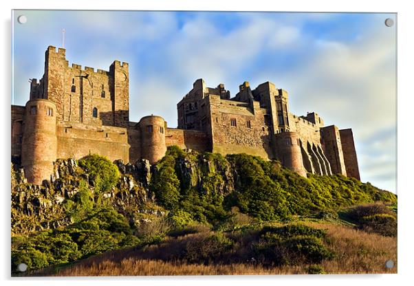 Bamburgh Castle Acrylic by Kevin Tate