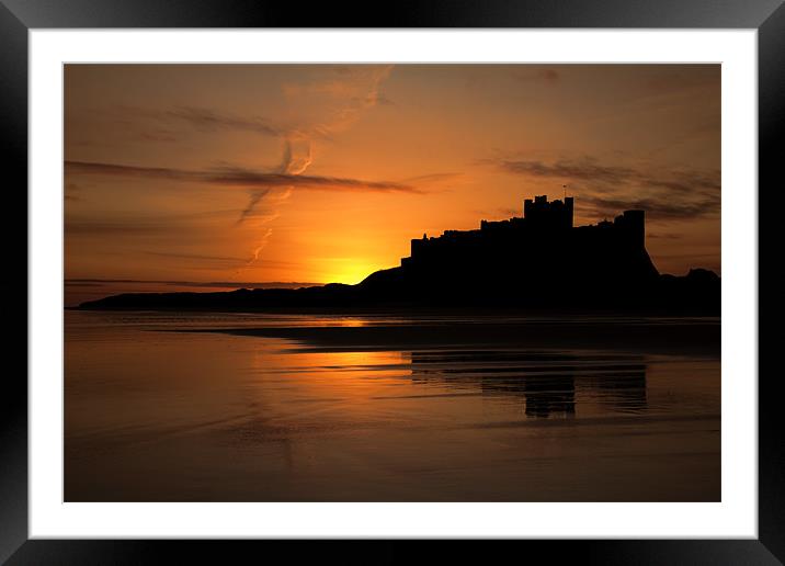 bamburgh Sunrise Framed Mounted Print by Northeast Images