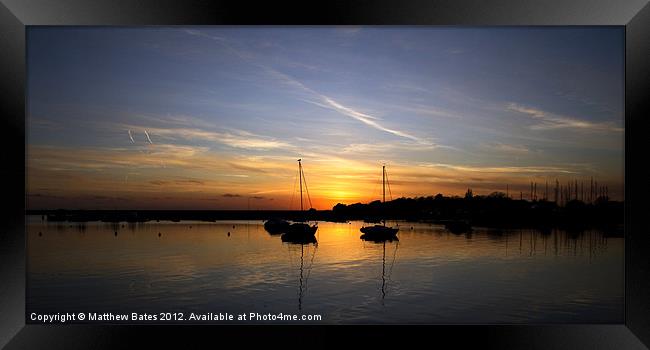 Lymington Sunset. Framed Print by Matthew Bates
