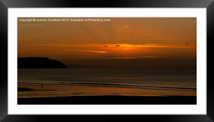 Sunset Beach Framed Mounted Print by Joanne Crockford