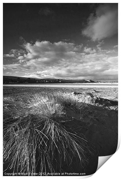 Newport Parrog Beach Print by Creative Photography Wales