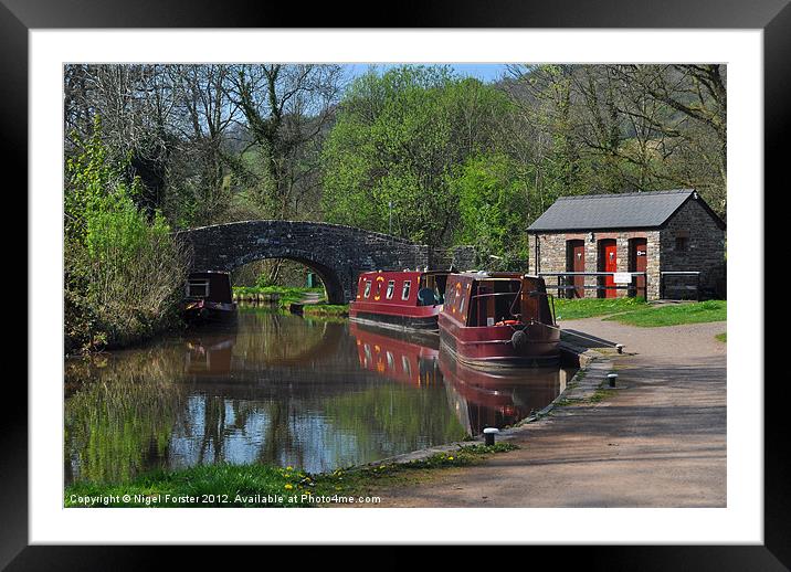 Brecon Canal in spring Framed Mounted Print by Creative Photography Wales