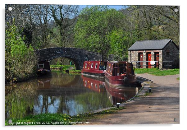 Brecon Canal in spring Acrylic by Creative Photography Wales