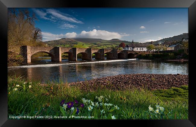 Bridge on the Usk, Crickhowell Framed Print by Creative Photography Wales