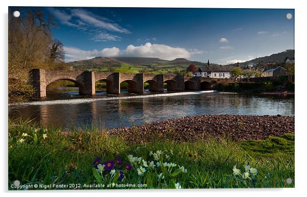 Bridge on the Usk, Crickhowell Acrylic by Creative Photography Wales