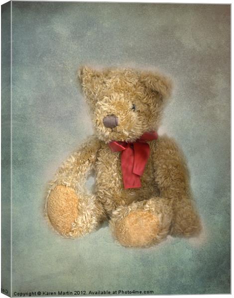 Amber's Teddy Canvas Print by Karen Martin