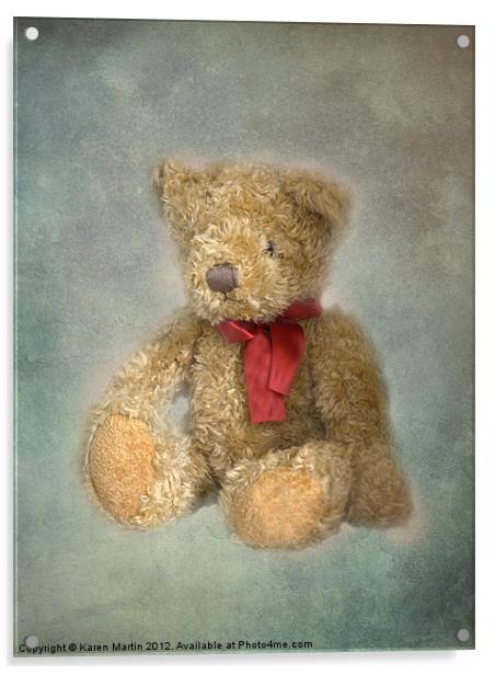 Amber's Teddy Acrylic by Karen Martin