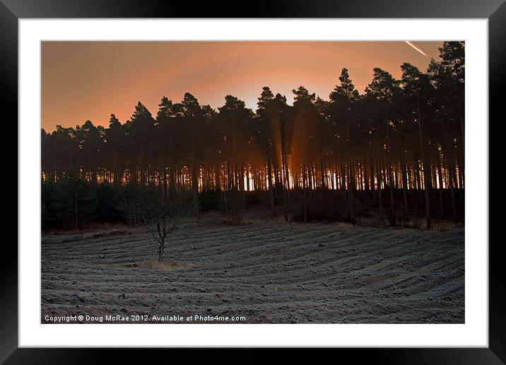 Fire and ice Framed Mounted Print by Doug McRae