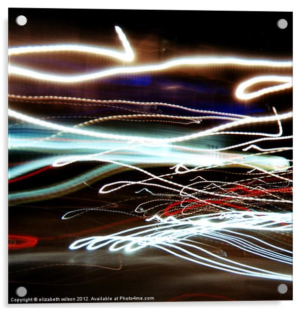 Lights Acrylic by Elizabeth Wilson-Stephen